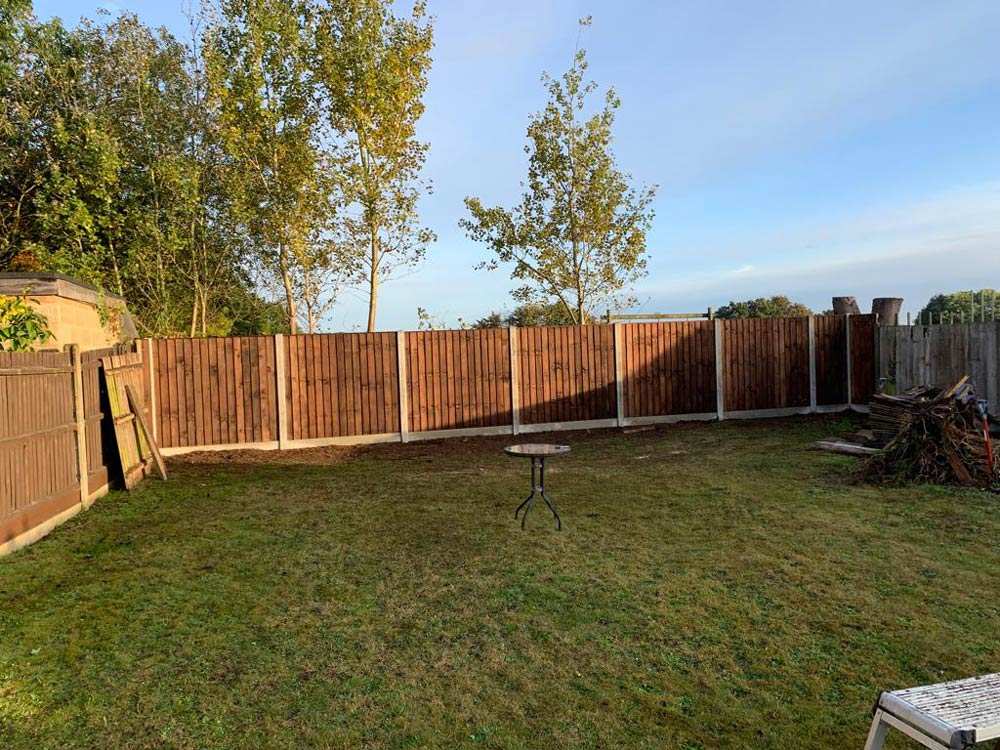 Completed garden fence